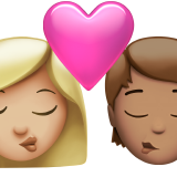 Kiss: Woman, Person, Medium-Light Skin Tone, Medium Skin Tone for Apple iOS 26.4