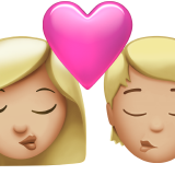 Ciuman: Wanita, Orang, Warna Kulit Sedang-Terang untuk Apple iOS 26.4