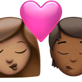 Beijo: Mulher, Pessoa, Tom de pele médio, Tom de pele médio-escuro para Apple iOS 26.4