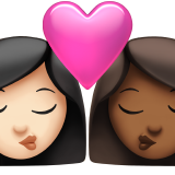 Beso: Mujer, Mujer, Tono De Piel Claro, Tono De Piel Oscuro Medio para Apple iOS 26.4