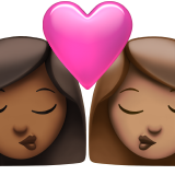 Kys: kvinde, kvinde, medium til mørk teint og medium teint for Apple iOS 26.4