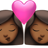 Kiss: Woman, Woman, Medium-Dark Skin Tone for Apple iOS 26.4