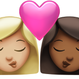 Kys: kvinde, kvinde, medium til lys teint og medium til mørk teint for Apple iOS 26.4