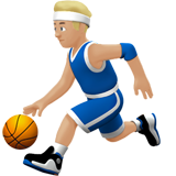 Homem Jogando Basquete: Pele Morena Clara para Apple iOS 26.4