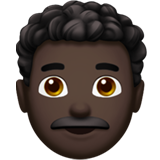 Homme : Teint foncé, cheveux bouclés pour Apple iOS 26.4