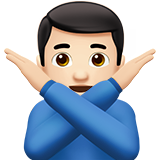 Homme Faisant Un Geste D’Interdiction: Peau Claire pour Apple iOS 26.4