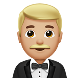 Mann Im Smoking: Medium Til Lys Teint für Apple iOS 26.4