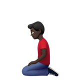 Homme À Genoux: Peau Foncée pour Apple iOS 26.4