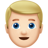 Homme Blond: Peau Claire pour Apple iOS 26.4