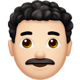 Homem: Pele Clara, Cabelo Cacheado para Apple iOS 26.4