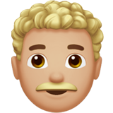Homem: Pele Morena Clara, Cabelo Cacheado para Apple iOS 26.4