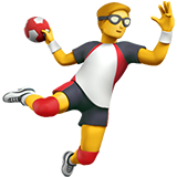 Muž hrající házenou pro Apple iOS 26.4