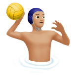 Joueur De Water-Polo: Peau Moyennement Claire pour Apple iOS 26.4