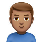 Man Pouting: Medium Skin Tone for Apple iOS 26.4