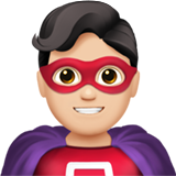 Homem Super-Herói: Pele Clara para Apple iOS 26.4