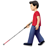 Homem Com Bengala Para Cego: Pele Clara para Apple iOS 26.4