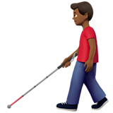 Homme Avec Canne Blanche: Peau Mate pour Apple iOS 26.4