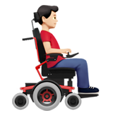 Homem em cadeira de rodas motorizada virado para a direita: tom de pele claro para Apple iOS 26.4