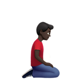 Pria Berlutut Menghadap ke Kanan: Warna Kulit Gelap untuk Apple iOS 26.4