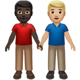 Deux Hommes Se Tenant La Main: Peau Foncée, Peau Moyennement Claire pour Apple iOS 26.4