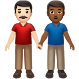 Dois Homens De Mãos Dadas: Pele Clara, Pele Morena Escura para Apple iOS 26.4