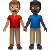 Dua pria bergandengan: warna kulit sedang, warna kulit gelap untuk Apple iOS 26.4