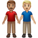 Deux Hommes Se Tenant La Main: Peau Légèrement Mate, Peau Moyennement Claire pour Apple iOS 26.4