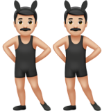 Hommes avec des oreilles de lapin faisant la fête, Type 1-2 pour Apple iOS 26.4