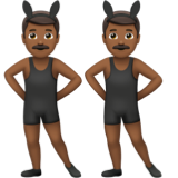 Homens com orelhas de coelho festejando, tipo 5 para Apple iOS 26.4