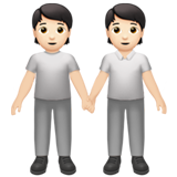 Pessoas De Mãos Dadas: Pele Clara para Apple iOS 26.4