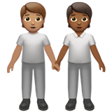 Pessoas De Mãos Dadas: Pele Morena, Pele Morena Escura para Apple iOS 26.4