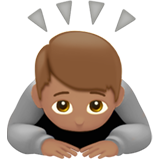 Orang membungkuk: warna kulit sedang untuk Apple iOS 26.4