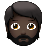 Osoba z brodą: karnacja ciemna dla Apple iOS 26.4