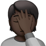 Personne Avec La Paume Sur Le Visage: Peau Foncée pour Apple iOS 26.4