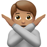 Personne Faisant Un Geste D’Interdiction: Peau Légèrement Mate pour Apple iOS 26.4