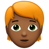 บุคคล: โทนผิวสีเข้ม ผมแดง สำหรับ Apple iOS 26.4