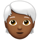 Dewasa: warna kulit gelap-sedang, rambut putih untuk Apple iOS 26.4