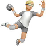 Personne Jouant Au Handball: Peau Moyennement Claire pour Apple iOS 26.4