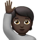 Person Mit Erhobenem Arm: Dunkle Hautfarbe für Apple iOS 26.4