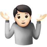 Personne Qui Hausse Les Épaules: Peau Claire pour Apple iOS 26.4