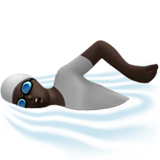 Person Swimming: Dark Skin Tone for Apple iOS 26.4