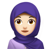 Kobieta z chustą na głowie: Jasny odcień skóry dla Apple iOS 26.4