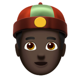 Homme Avec Casquette Chinoise: Peau Foncée pour Apple iOS 26.4