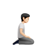 Orang Berlutut Menghadap Kanan: Warna Kulit Cerah untuk Apple iOS 26.4