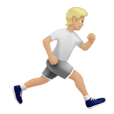 Pessoa correndo de frente para a direita: tom de pele médio-claro para Apple iOS 26.4
