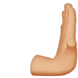 Poussée vers la droite avec la main : teint moyen-clair pour Apple iOS 26.4