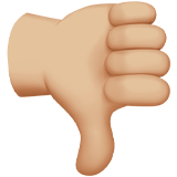 Polegar Para Baixo: Pele Morena Clara para Apple iOS 26.4