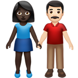 Femme And Homme Holding Hands: Peau Foncée, Peau Claire pour Apple iOS 26.4