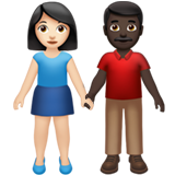 Femme And Homme Holding Hands: Peau Claire, Peau Foncée pour Apple iOS 26.4