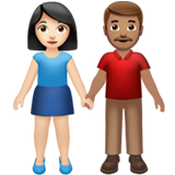 Γυναίκα και άντρας πιασμένοι χέρι-χέρι: ανοιχτόχρωμος τόνος δέρματος, μεσαίος τόνος δέρματος για Apple iOS 26.4